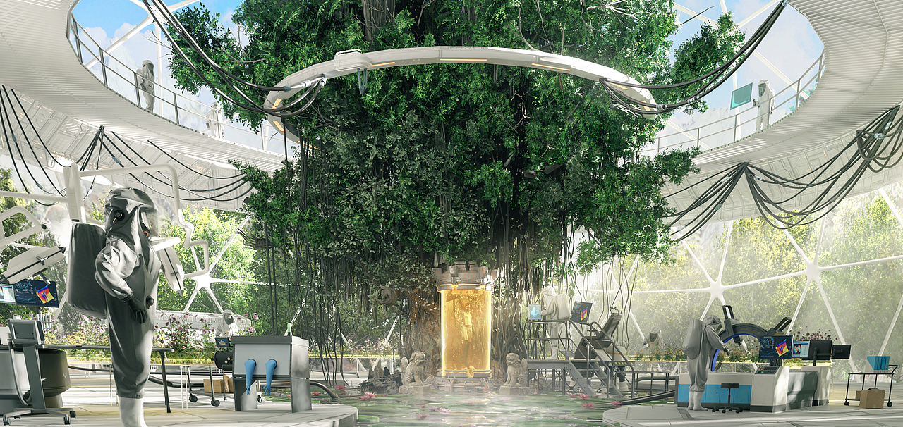 概念场景《代号：芽衍》blender+ps流程（图ZMzUyNjIxNzQw） - 场景 - 站酷设计师凌夏凌原创素材 - 站酷ZCOOL