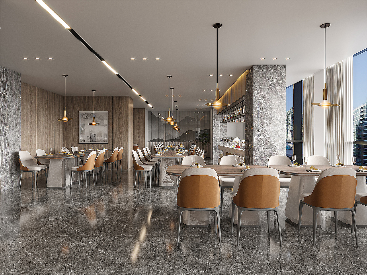 办公空间效果图