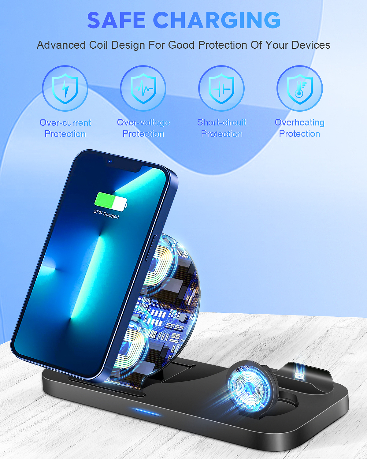 三合一苹果无线充电器(手机 / 手表 / 耳机)