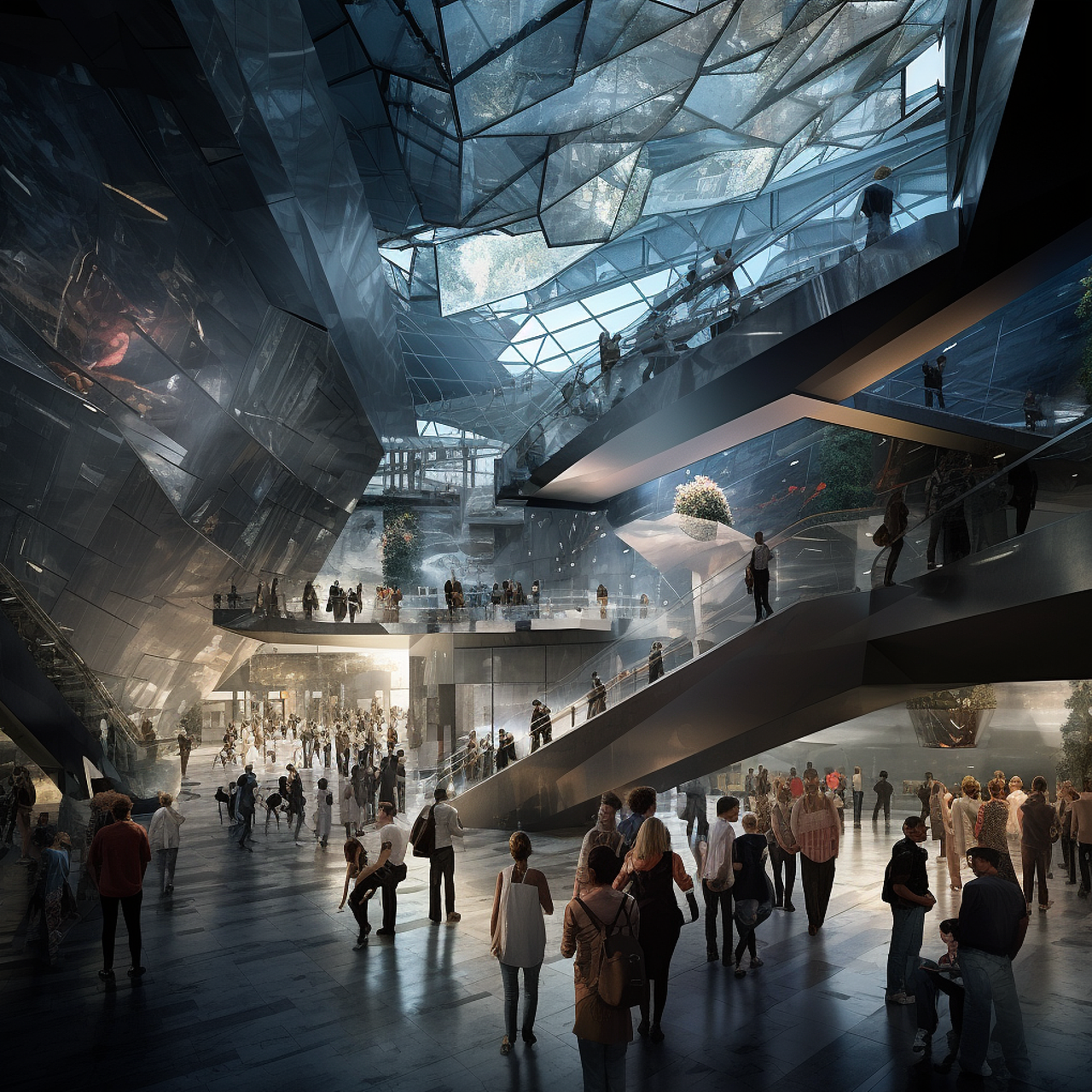 未来文化中心建筑空间概念 (元宇宙)