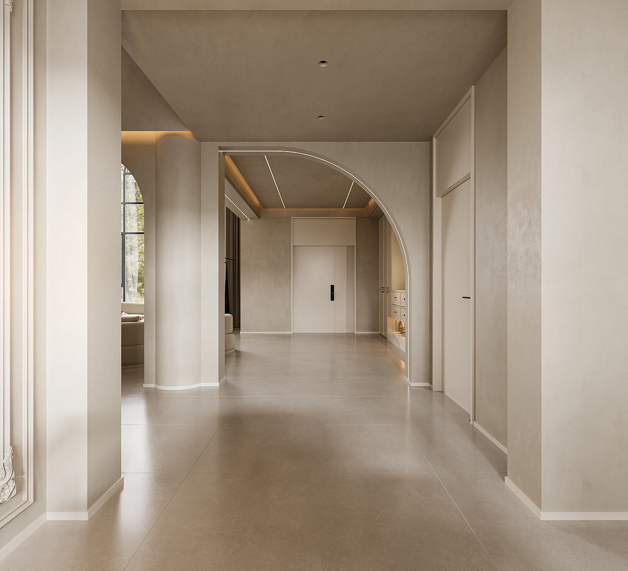 奶油侘寂风-效果图-合肥锦轩设计