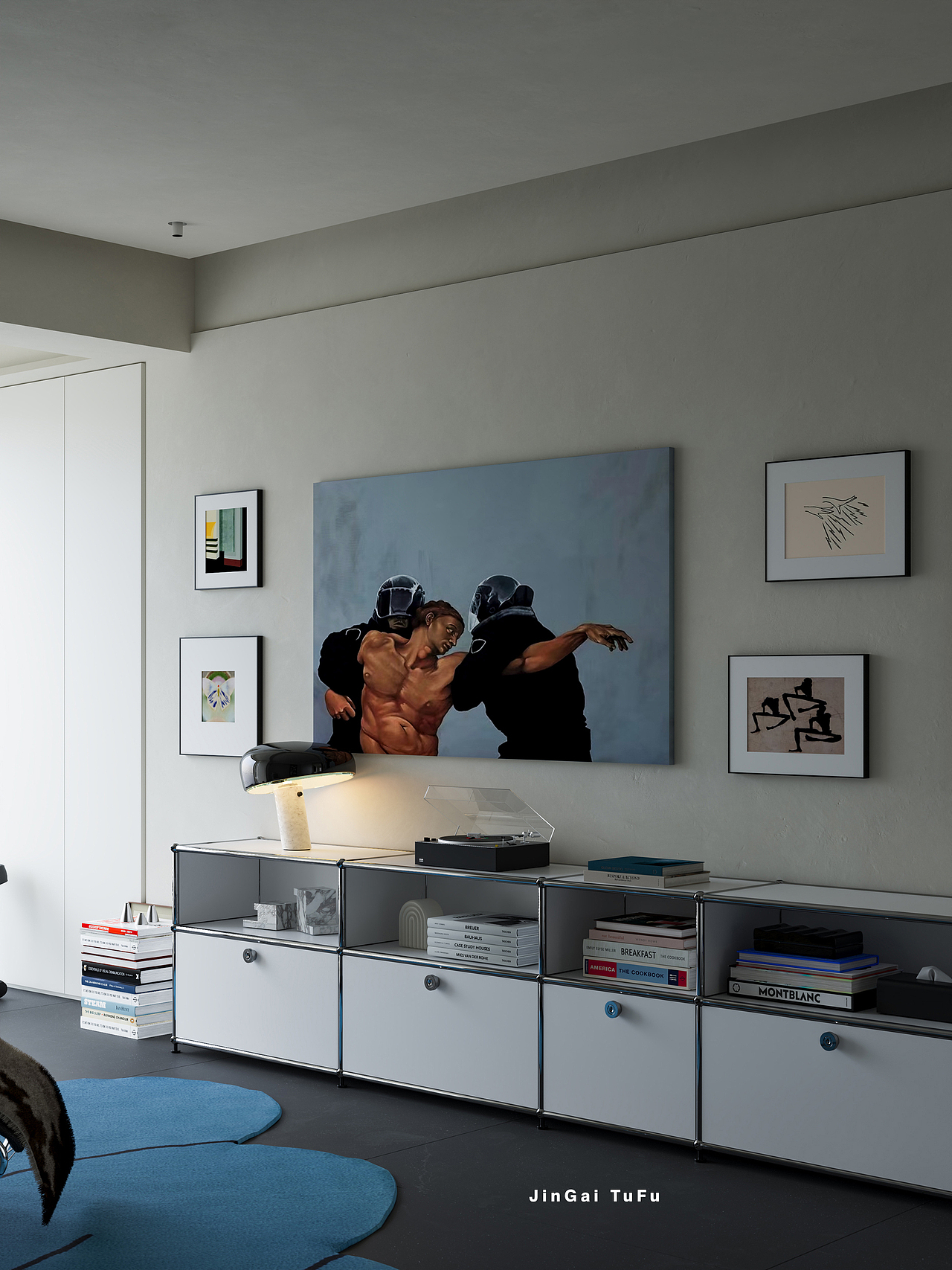 黑白灰调·现代简约客餐厅设计（图ZMzY4NDM2NzIw） - 家装设计 - 站酷设计师图夫x金该_效果图原创素材 - 站酷ZCOOL