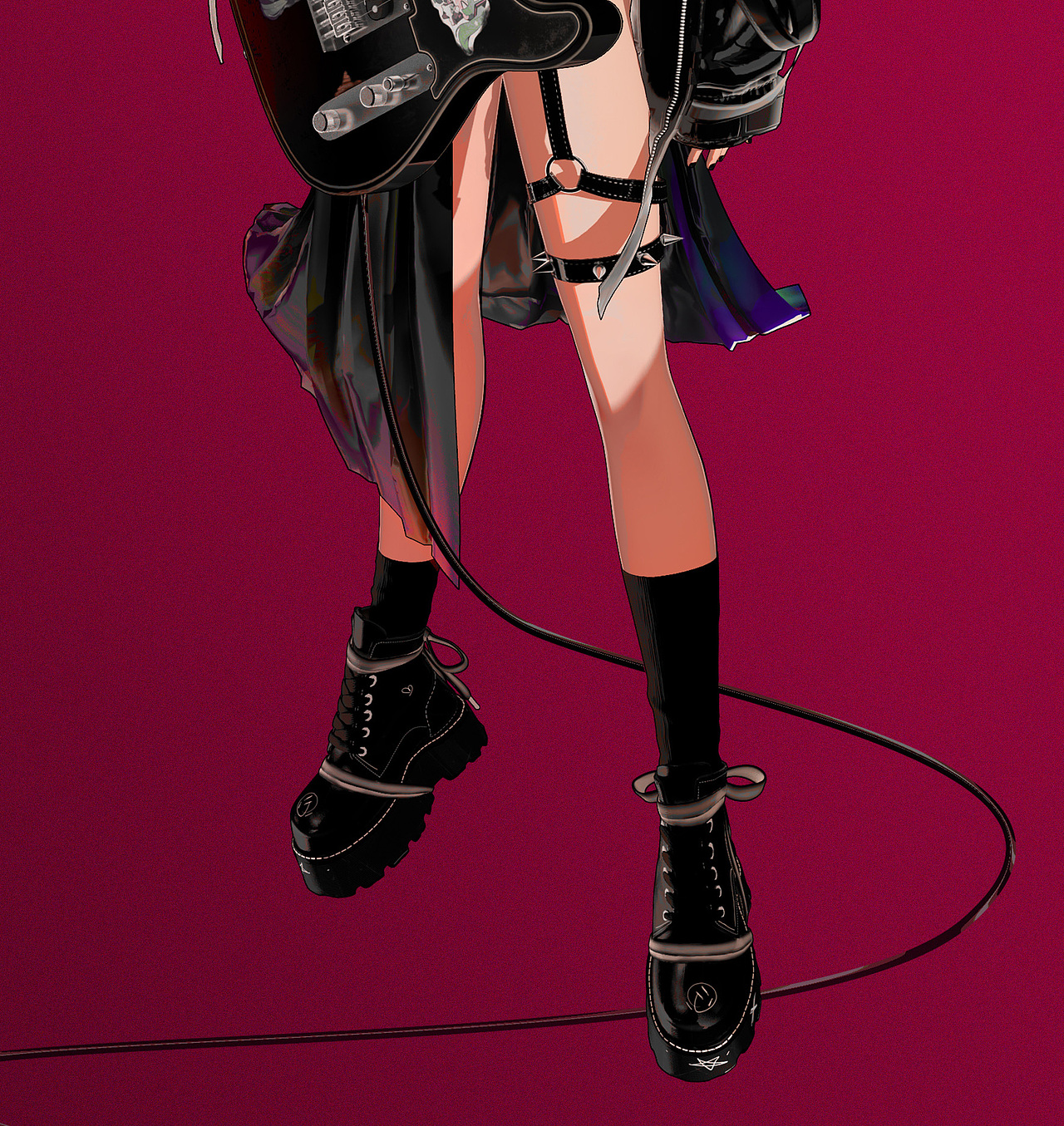 Miku J-Rock（自制Miku无偿开源）（图ZMzUwMjIwMTIw） - 人物/生物 - 站酷设计师BrianTongda原创素材 - 站酷ZCOOL