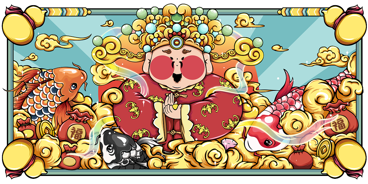 2023兔年国潮插画（图ZMzE3MDY1OTQw） - 创作习作 - 站酷设计师上官青狗原创素材 - 站酷ZCOOL