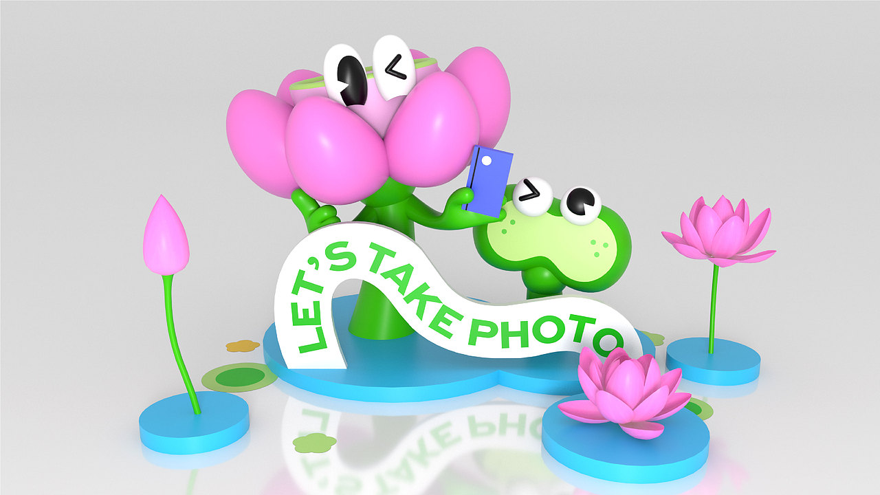 暑期夏季IP美陈-荷你一起（图ZMzQwNjc3NjY0） - IP形象 - 站酷设计师西创文化原创素材 - 站酷ZCOOL