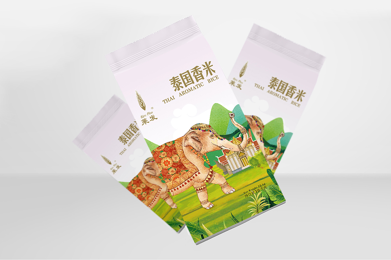 大米包装插画设计