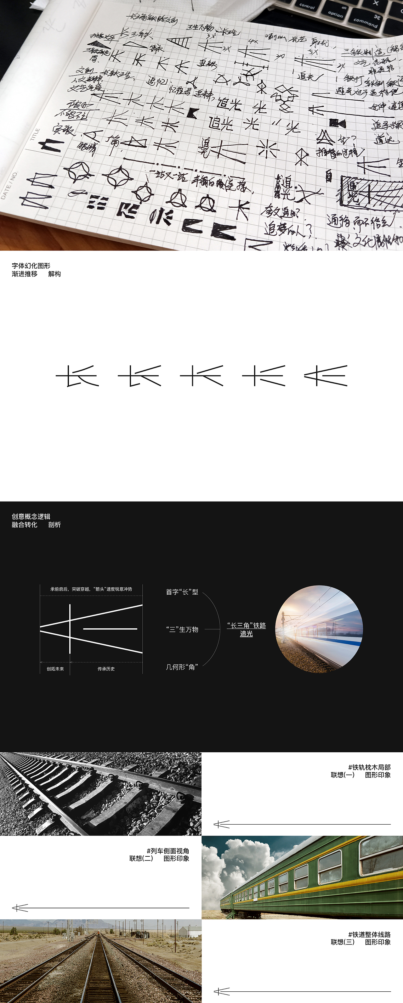 追光而遇__长三角铁路文创品牌 logo设计 字体设计