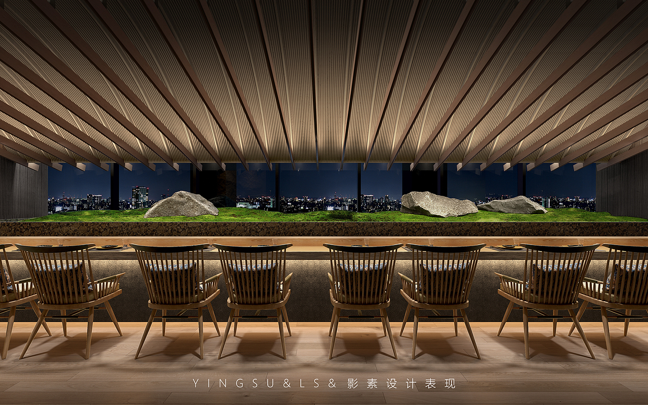 影素设计 • 日系餐厅设计（图ZMzY5MDQ2NzE2） - 酒店餐饮设计 - 站酷设计师影素室内设计原创素材 - 站酷ZCOOL