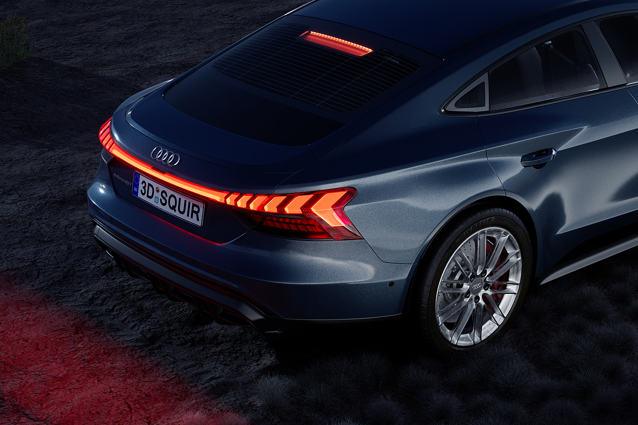 Audi E-tron GT实景渲染（图ZMzYyNDUxMjk2） - 机械/交通 - 站酷设计师FIREFLY_LU原创素材 - 站酷ZCOOL