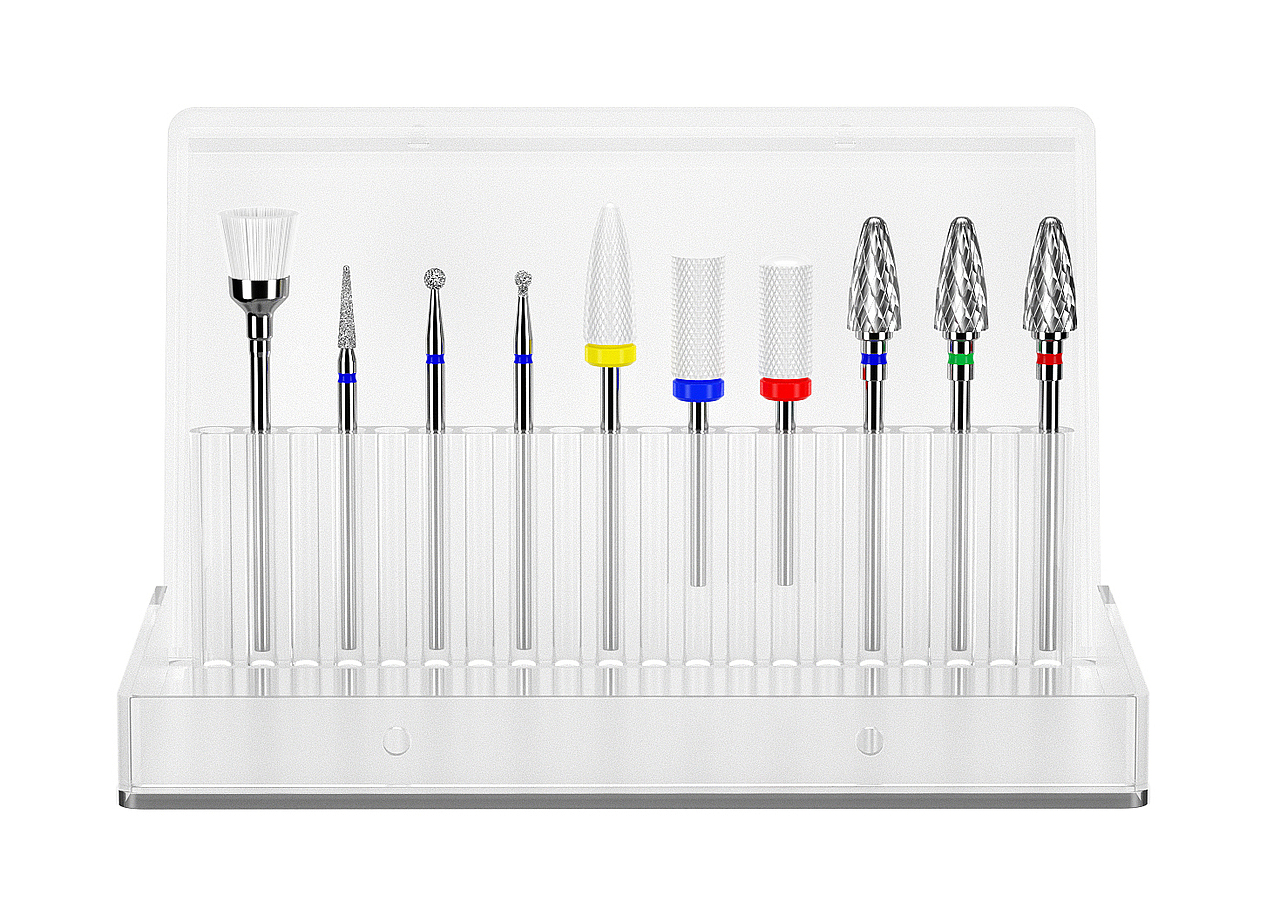 钨钢合金美甲打磨头不锈钢产品建模渲染