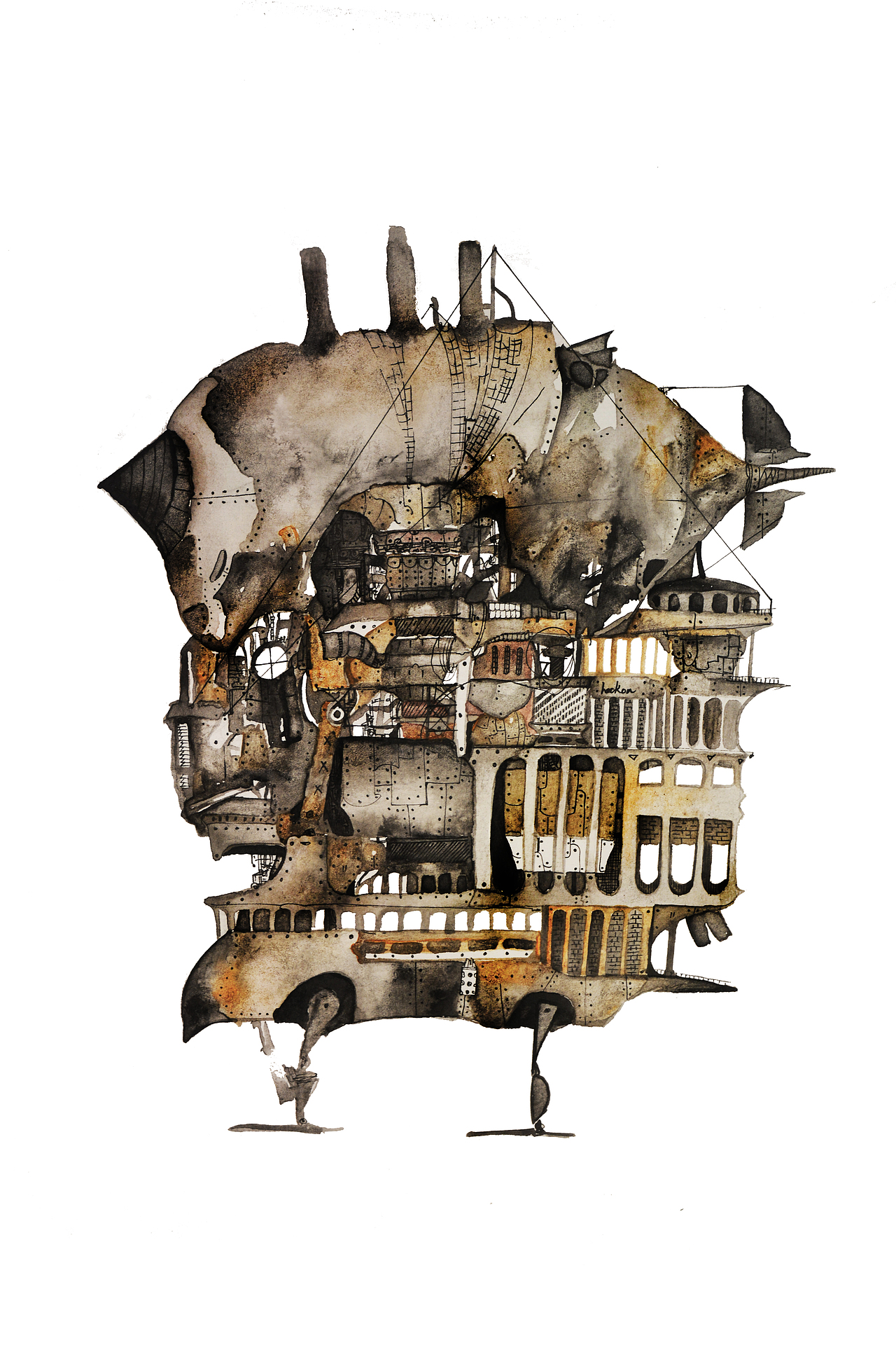 蒸汽朋克建筑群_洛克之城-站酷zcool