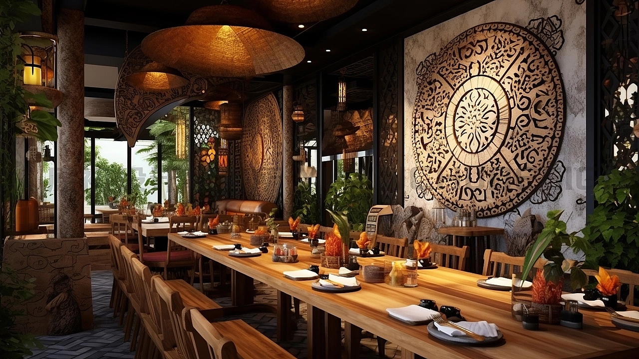厦门 店面装修室内空间餐厅设计 泰国菜泰式餐饮