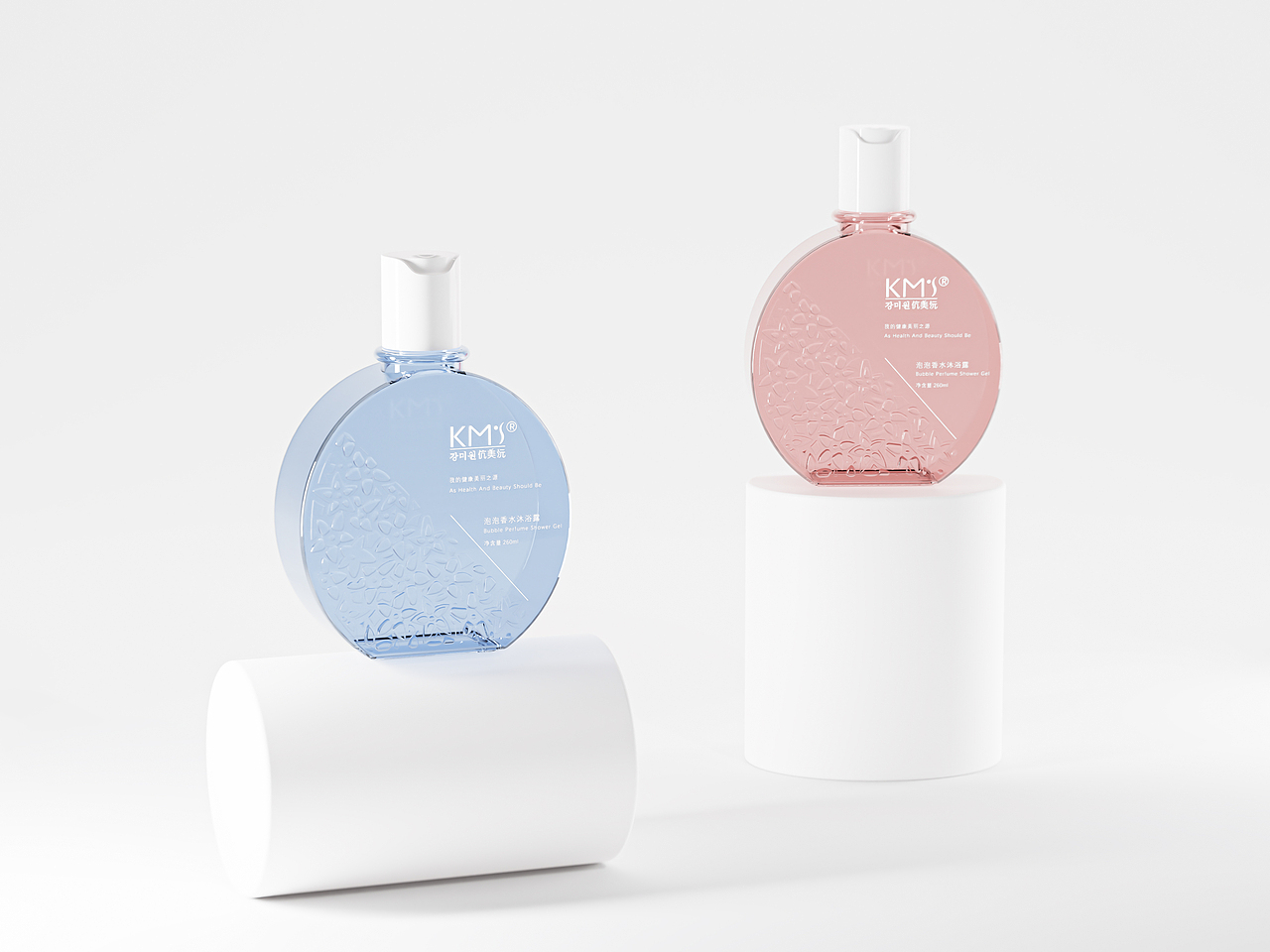 沐浴露keyshot渲染-粉红与蓝