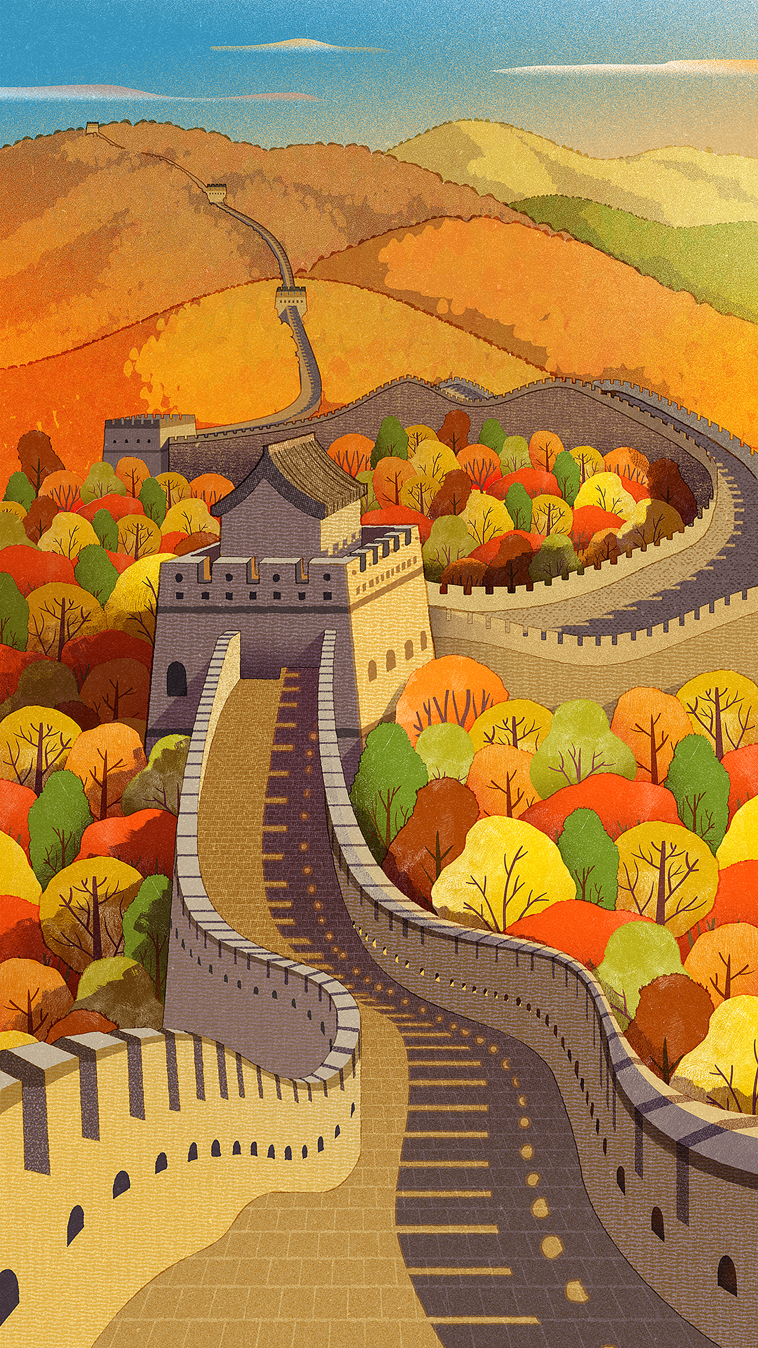 《云闪付送福气——点亮全球》地标卡插画（图ZMzI5MDY0NjAw） - 商业插画 - 站酷设计师厦门米力动漫原创素材 - 站酷ZCOOL