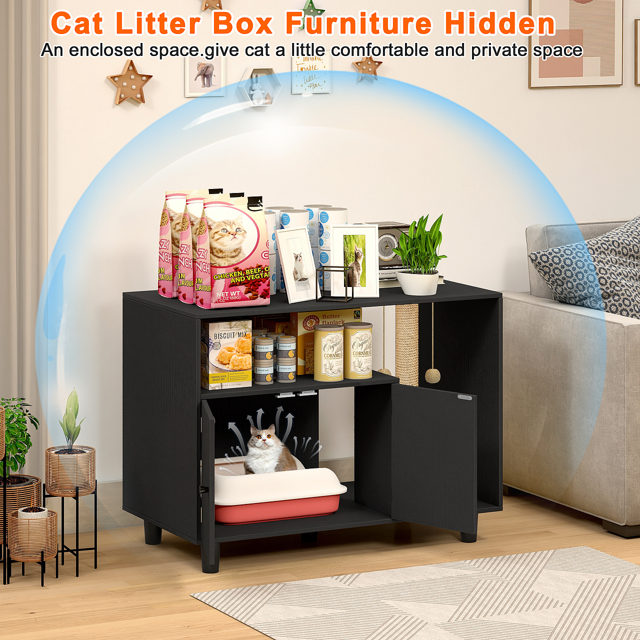 黑色猫柜 建模 渲染 拍摄 修图