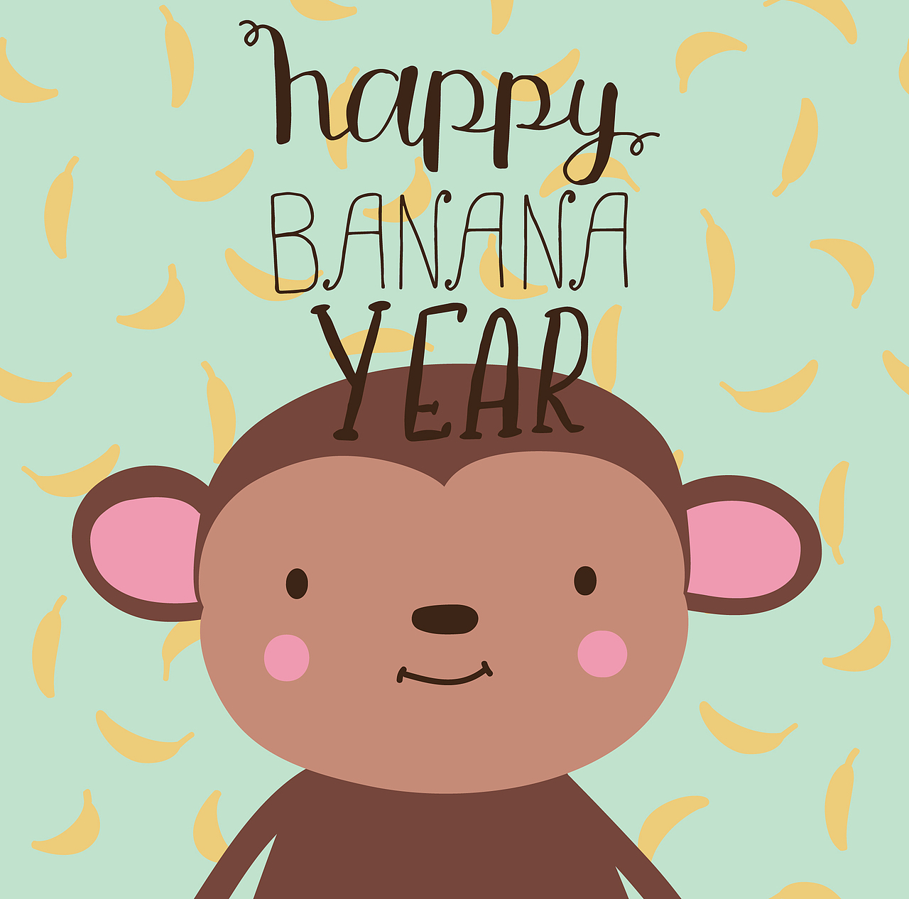 森系北欧卡通动物插画