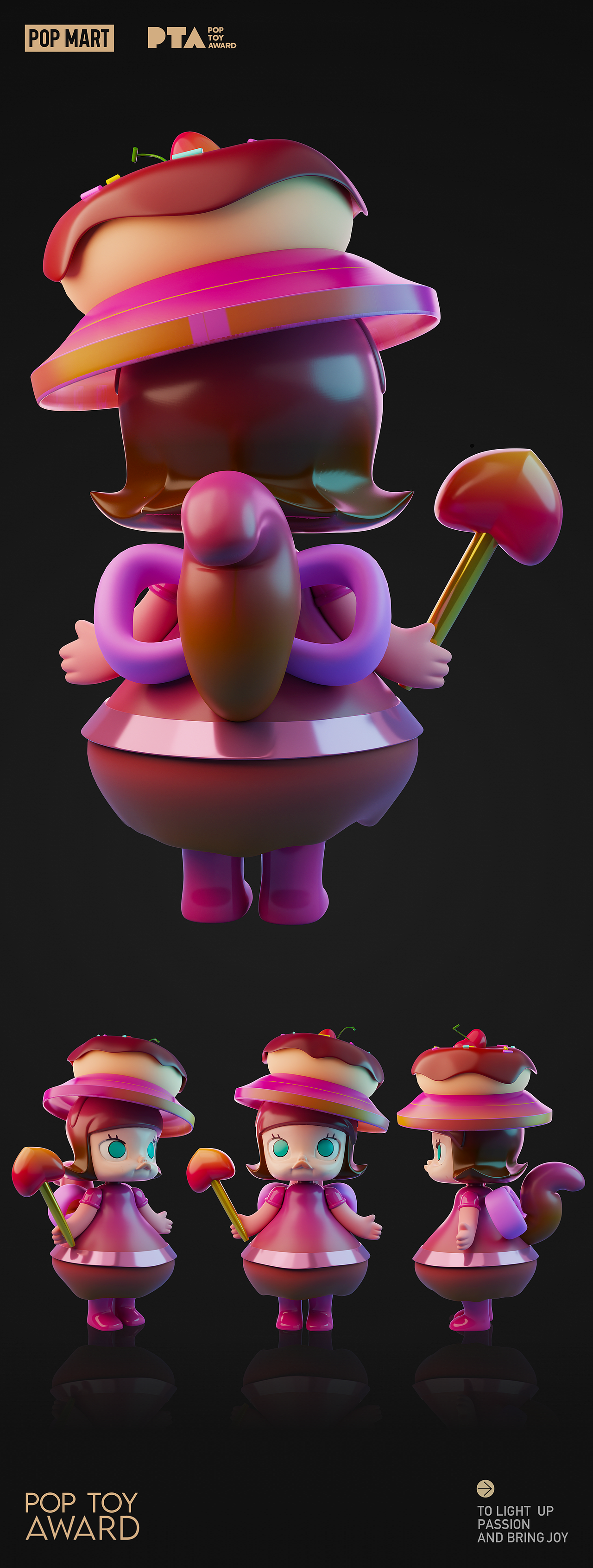 泡泡玛特潮玩设计｜夏日Molly（图ZMzA3Mzg3MzMy） - 人物/生物 - 站酷设计师BaconBe原创素材 - 站酷ZCOOL