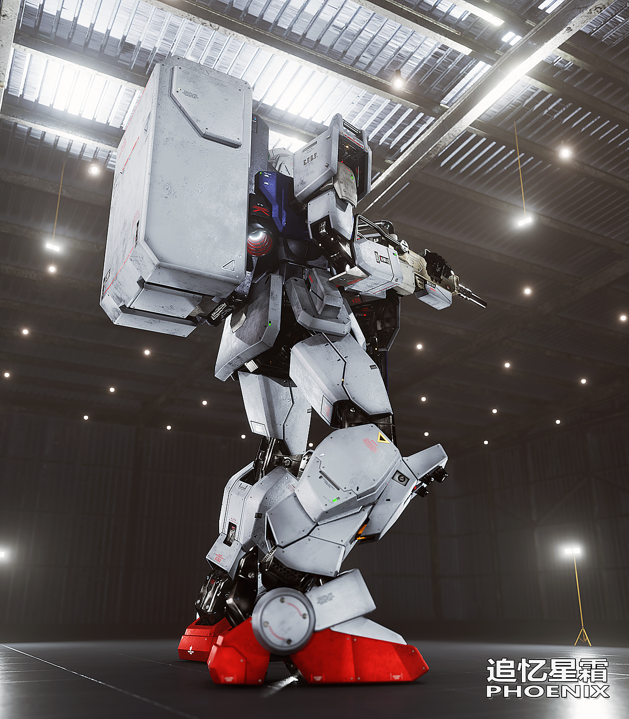 【blender建模渲染】RX-79G陆战型高达,08MS小队