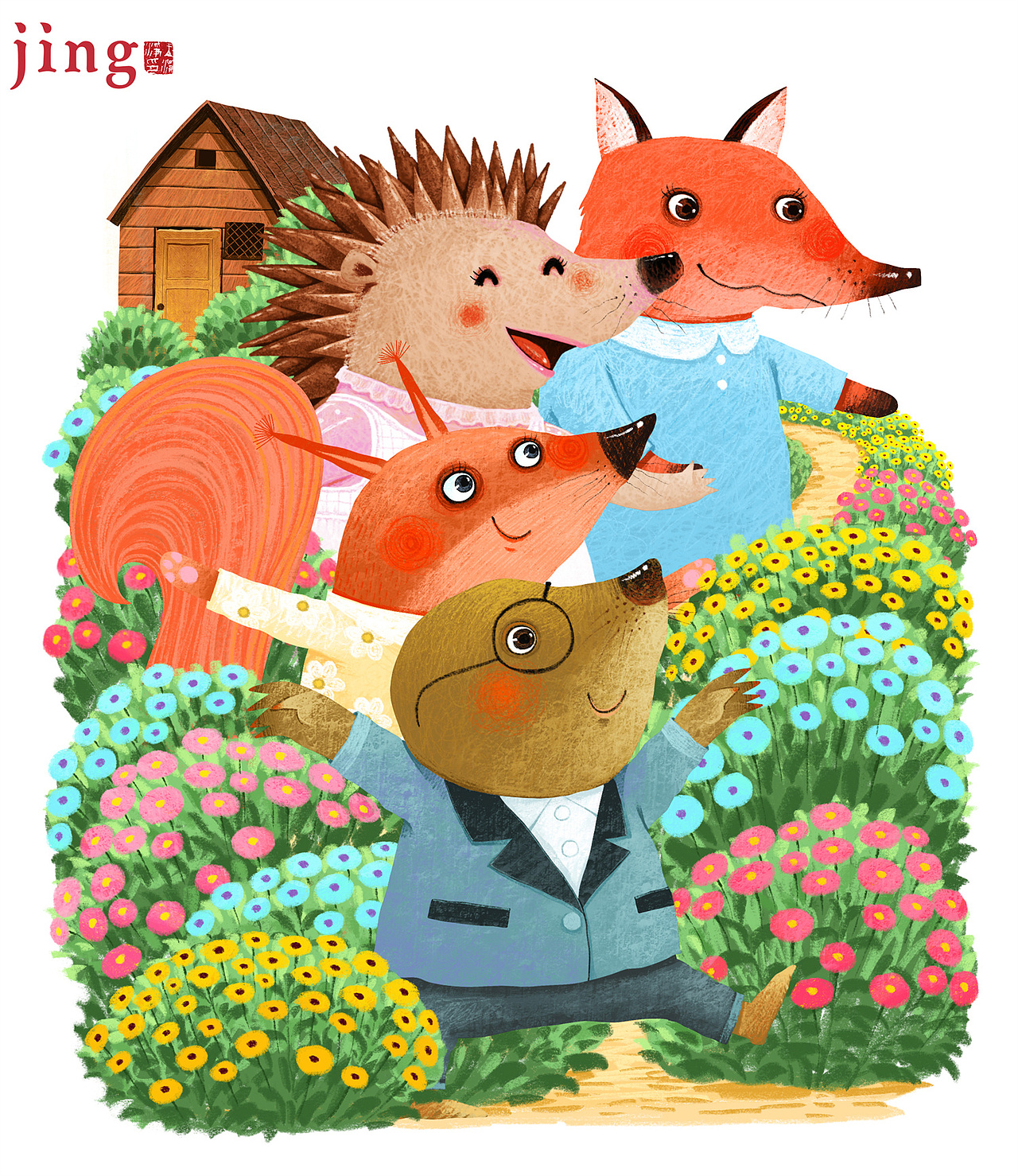 《会走路的花朵》《几乎什么都有国王》十本书封面插画（图ZMzY2MzI5ODAw） - 儿童插画 - 站酷设计师画儿晴天原创素材 - 站酷ZCOOL