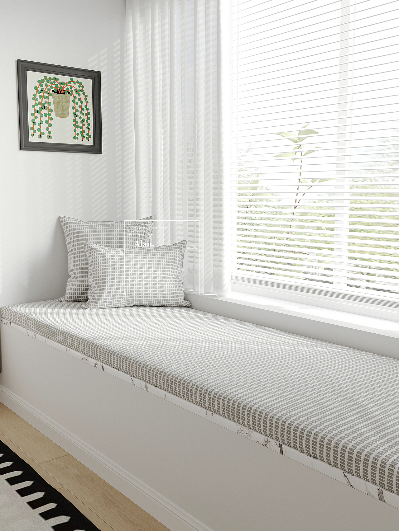 冰丝飘窗垫渲染（图ZMzcxMDQyNDg4） - 生活用品 - 站酷设计师Alannnnnnn原创素材 - 站酷ZCOOL