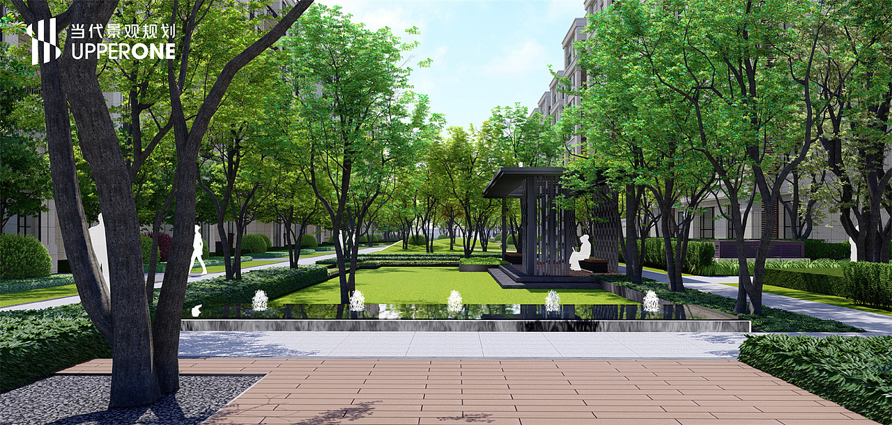 郑州▪正商新港雅苑景观设计效果图|当代景观规划