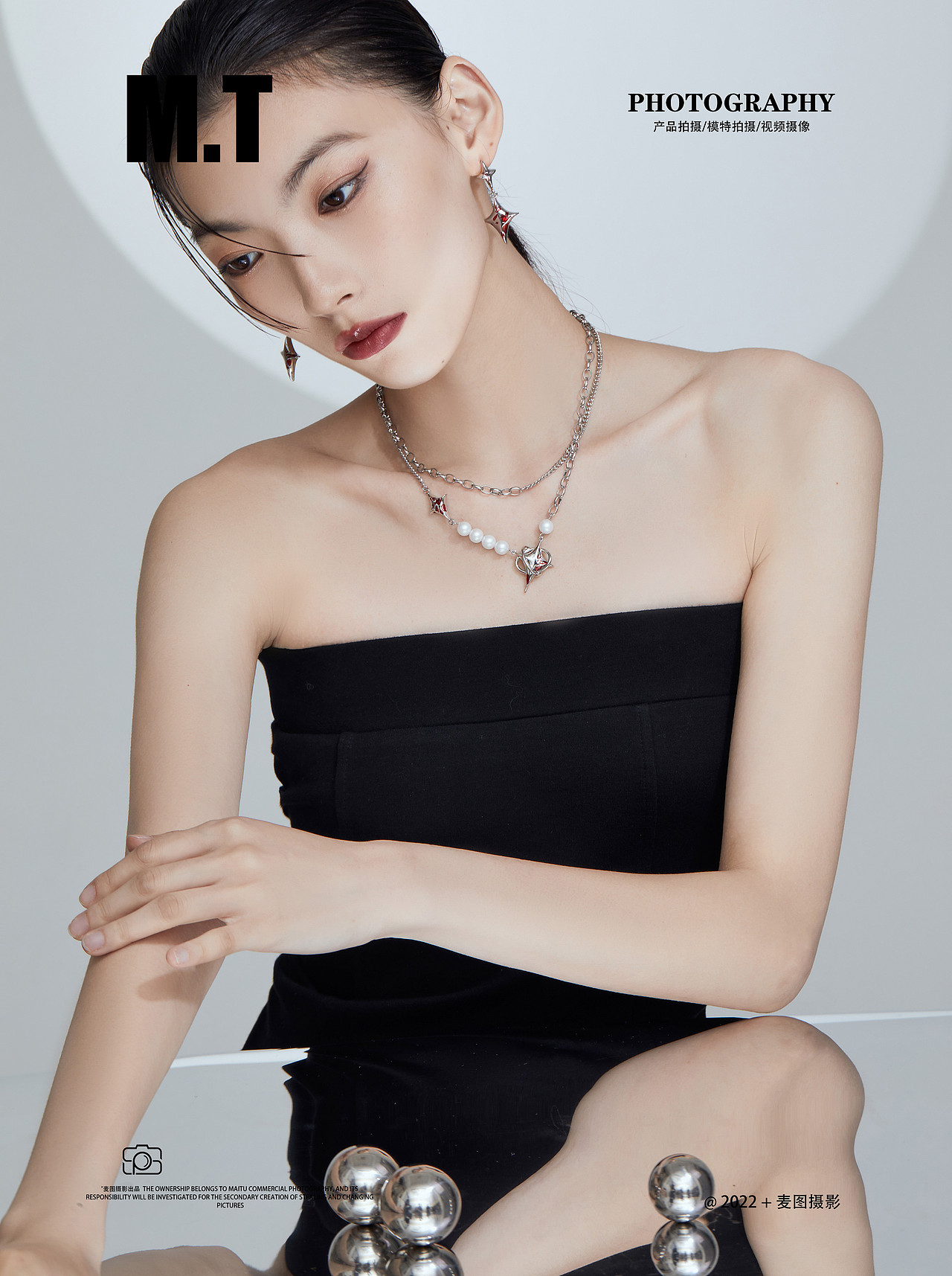 产品摄影 珠宝饰品 感冒风格饰品模特拍摄 冷酷风格