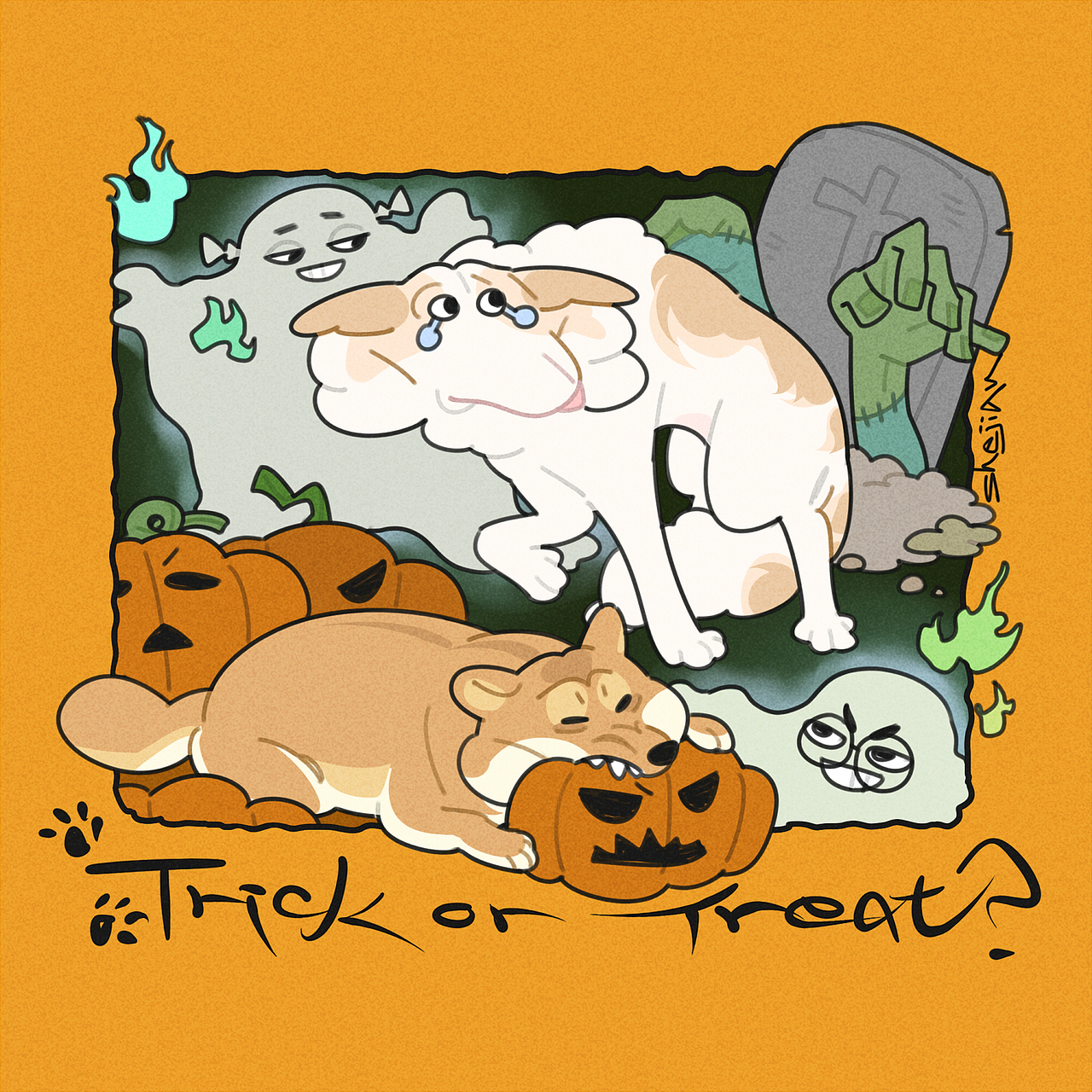 小麦嘬坊系列插图