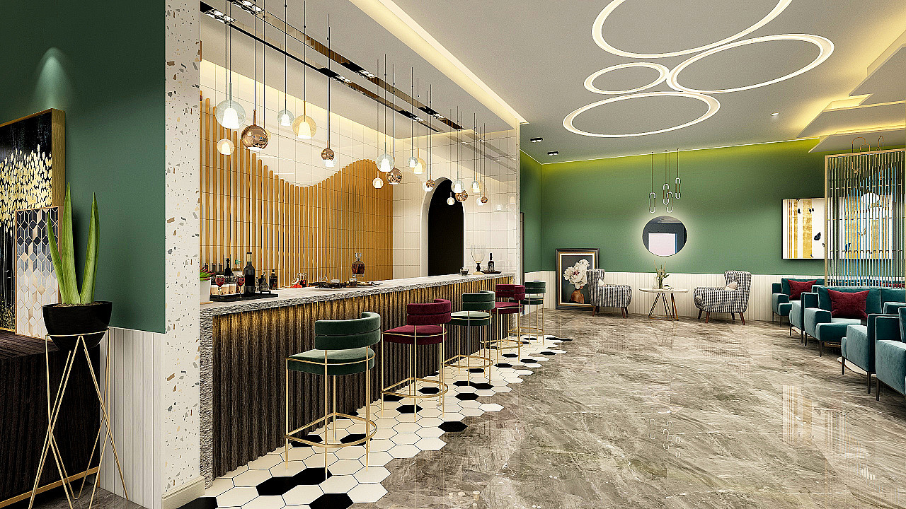 劳力士绿的西餐厅?设计中也透露出贵气精致!