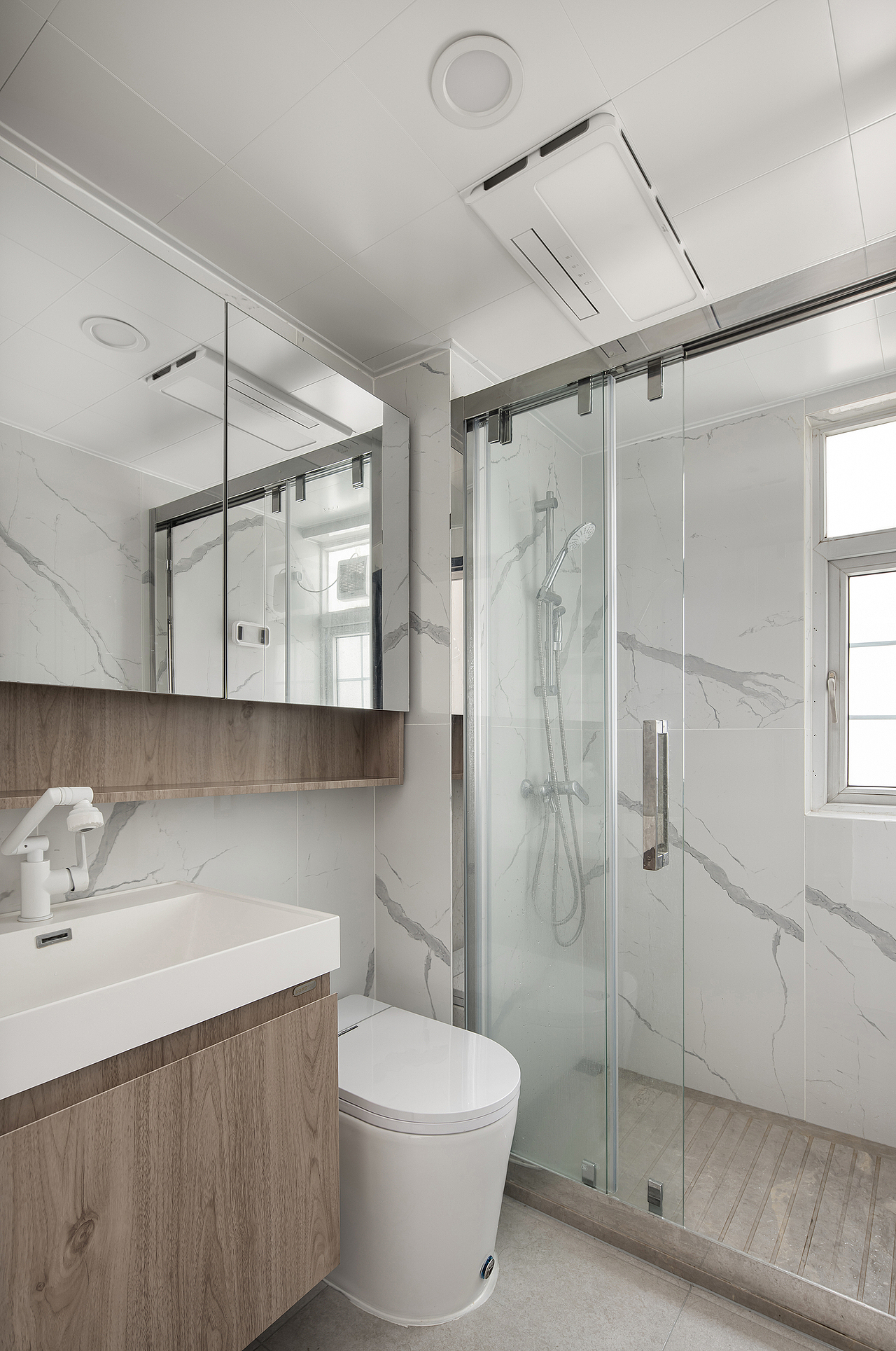 浅灰与原木设计，营造103m²三室一厅静谧感十足居所（图ZMzM0MTIzMDUy） - 家装设计 - 站酷设计师六品设计原创素材 - 站酷ZCOOL