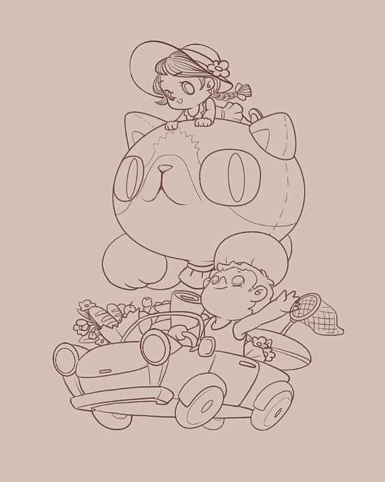 接下来确认线稿