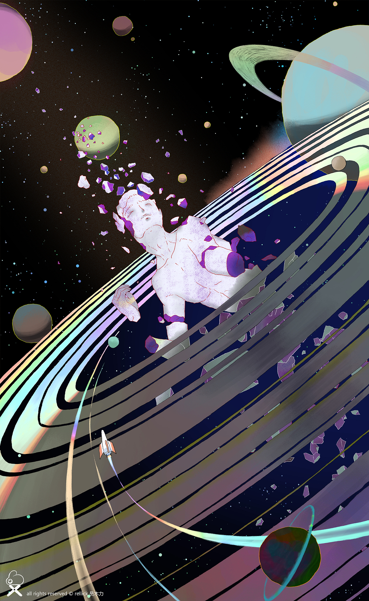 雕像与彩虹（图ZMzUxMjI4MDAw） - 创作习作 - 站酷设计师rellick员木力原创素材 - 站酷ZCOOL