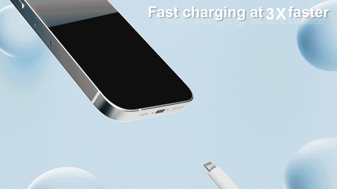 苹果PD快充数据线动画