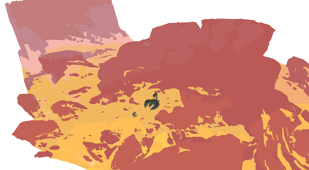 沙漠洞穴（图ZMzU2MTk5ODM2） - 游戏原画 - 站酷设计师Z栩H原创素材 - 站酷ZCOOL