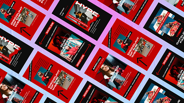 AE模板|竖屏渐变背景意时尚动感节奏品牌宣传广告大片