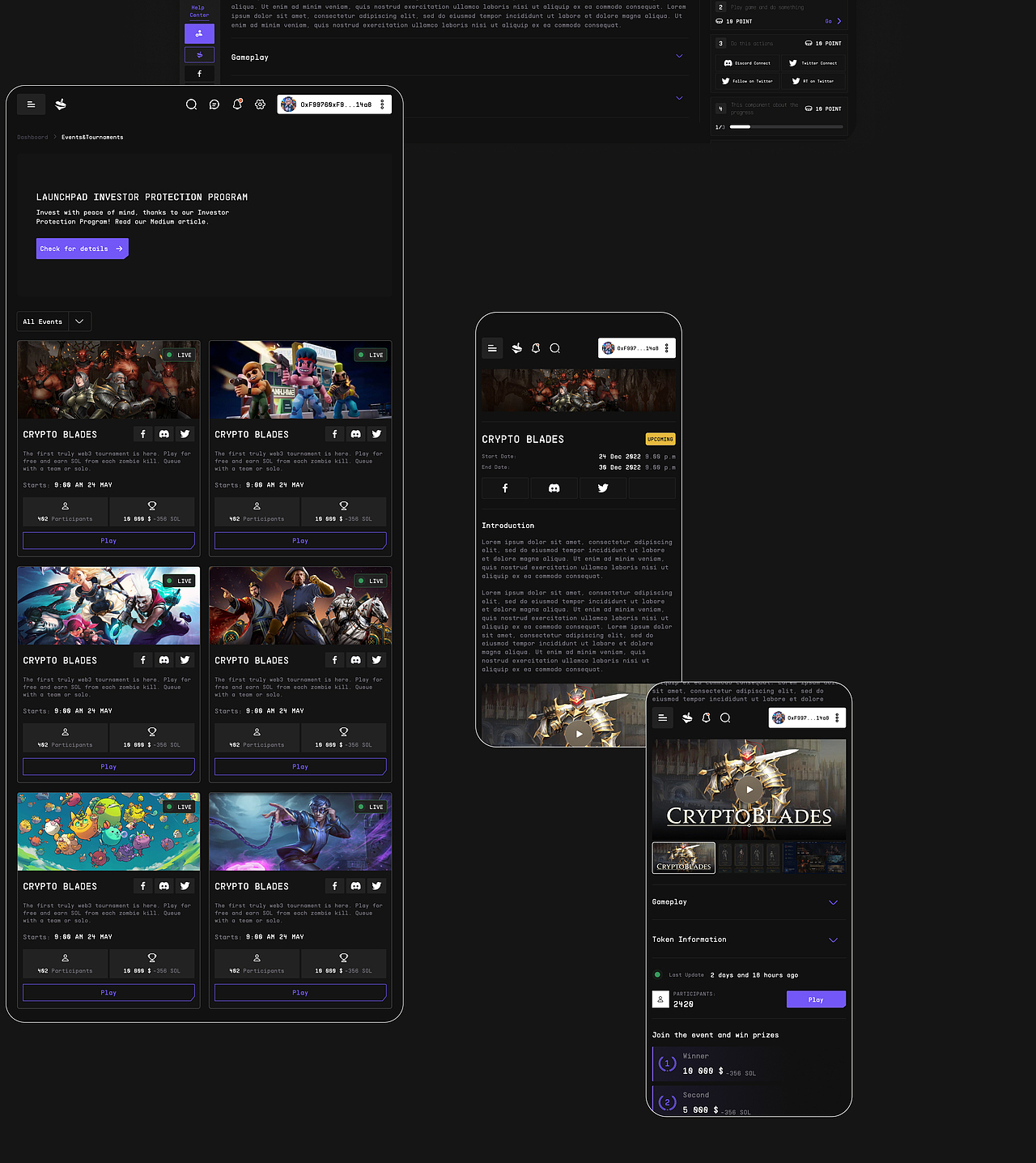 Spintop - Web3 游戏生态系统的 UI UX | 网页设计