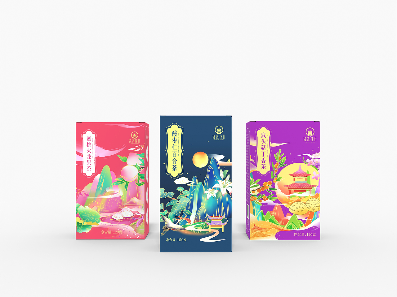 花草水果茶系列包装设计