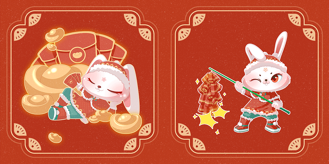 钱兔似锦（图ZMzI2MzIzODAw） - 商业插画 - 站酷设计师王大莹原创素材 - 站酷ZCOOL