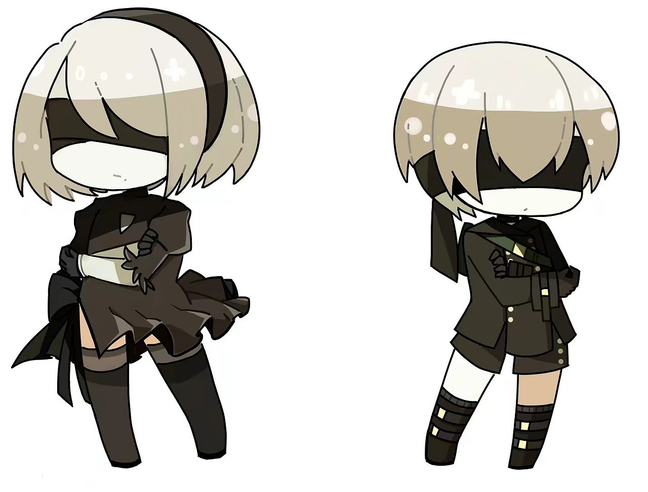 尼尔Q版人物挂件（图ZMjk4ODAwOTQ4） - 商业插画 - 站酷设计师北院子sera原创素材 - 站酷ZCOOL