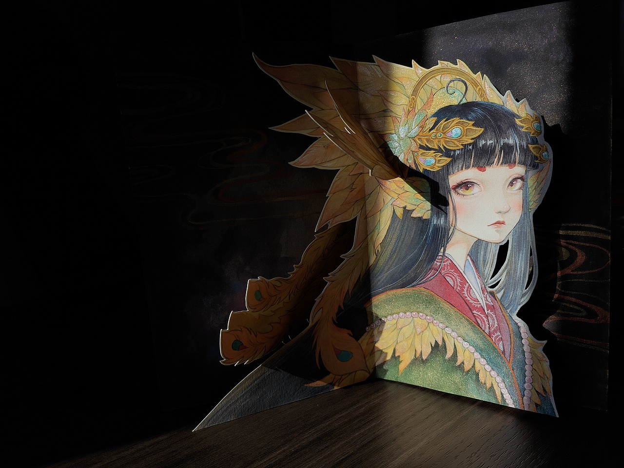 立体贺卡《凤遥》（图ZMzA0OTc0NDMy） - 绘本 - 站酷设计师夜诗吟原创素材 - 站酷ZCOOL