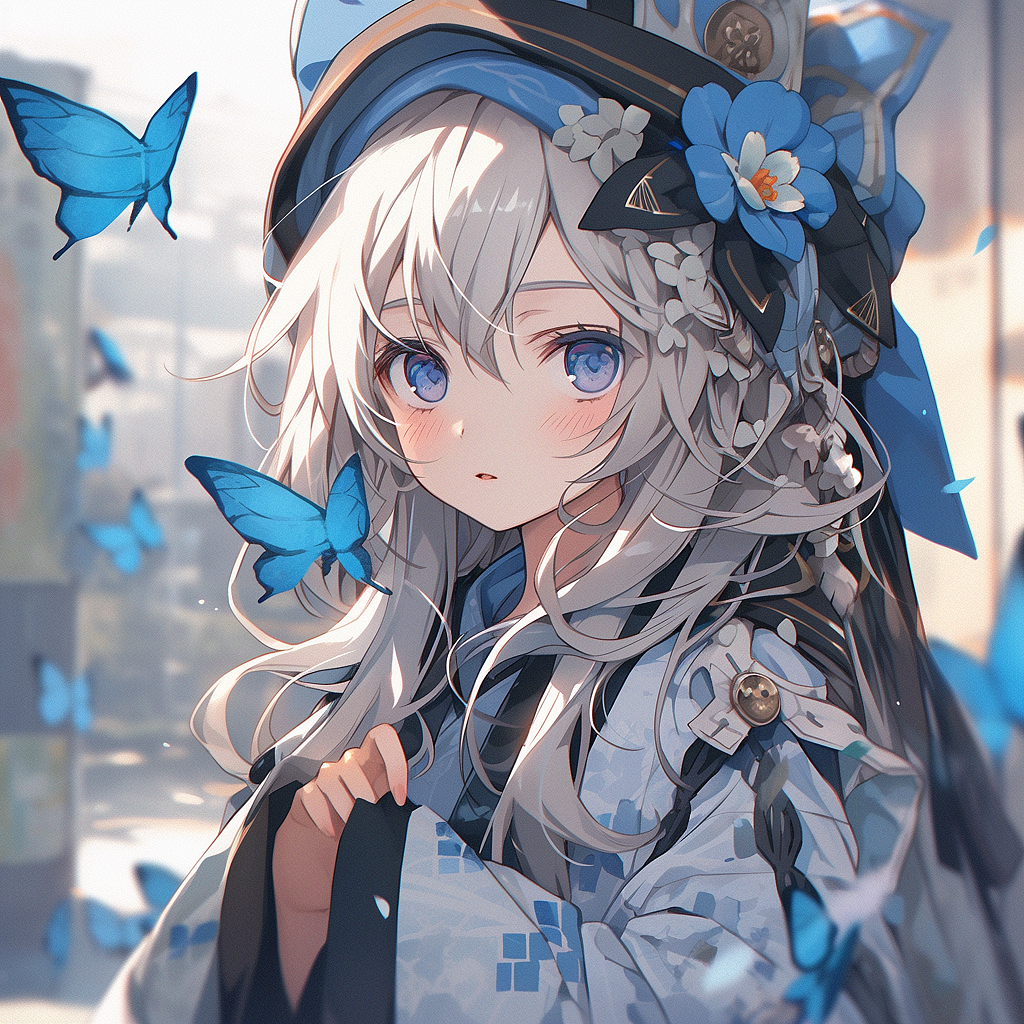 蓝色 蝴蝶（图ZMzQyNDc4NTcy） - 单幅漫画 - 站酷设计师画画超人原创素材 - 站酷ZCOOL