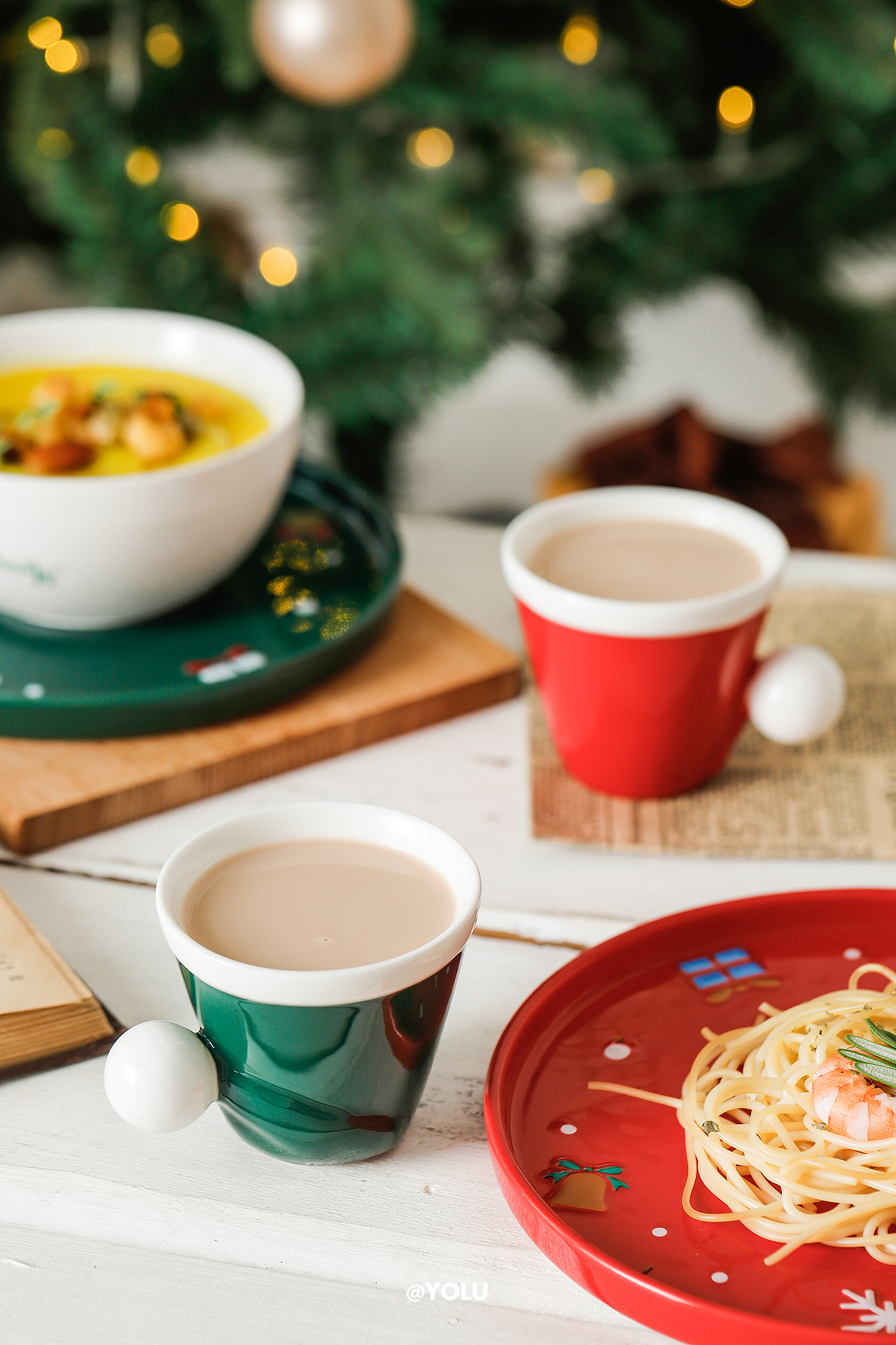 圣诞节主题拍摄 X 农夫山泉打奶茶/餐具/圣诞包装