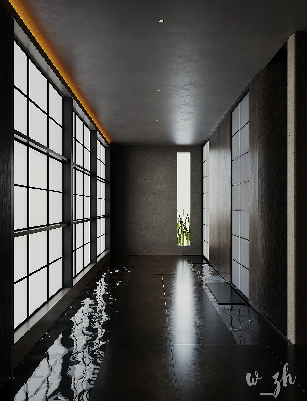 拾一设计-茶馆实景临摹