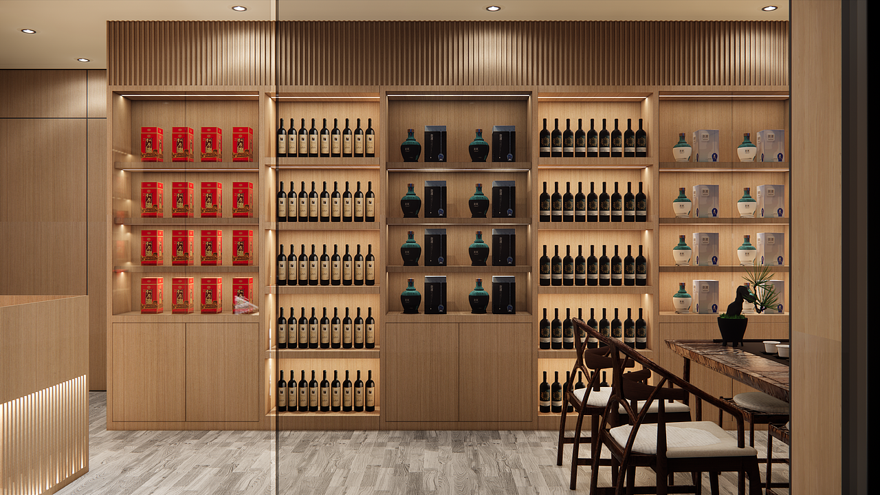 烟酒店展示柜商业空间展柜enscape不可不戒whsip形象及ip内容5245峻佳