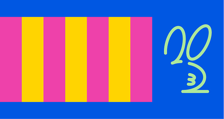 2023新年兔年海报图形创作