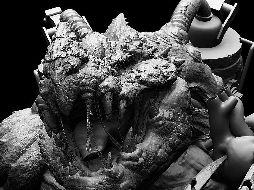 原创 | 3D建模 | 高精度zbrush怪兽建模——救赎（图ZMzI2Mjg5Mjg0） - 人物/生物 - 站酷设计师SHAN_与杉原创素材 - 站酷ZCOOL