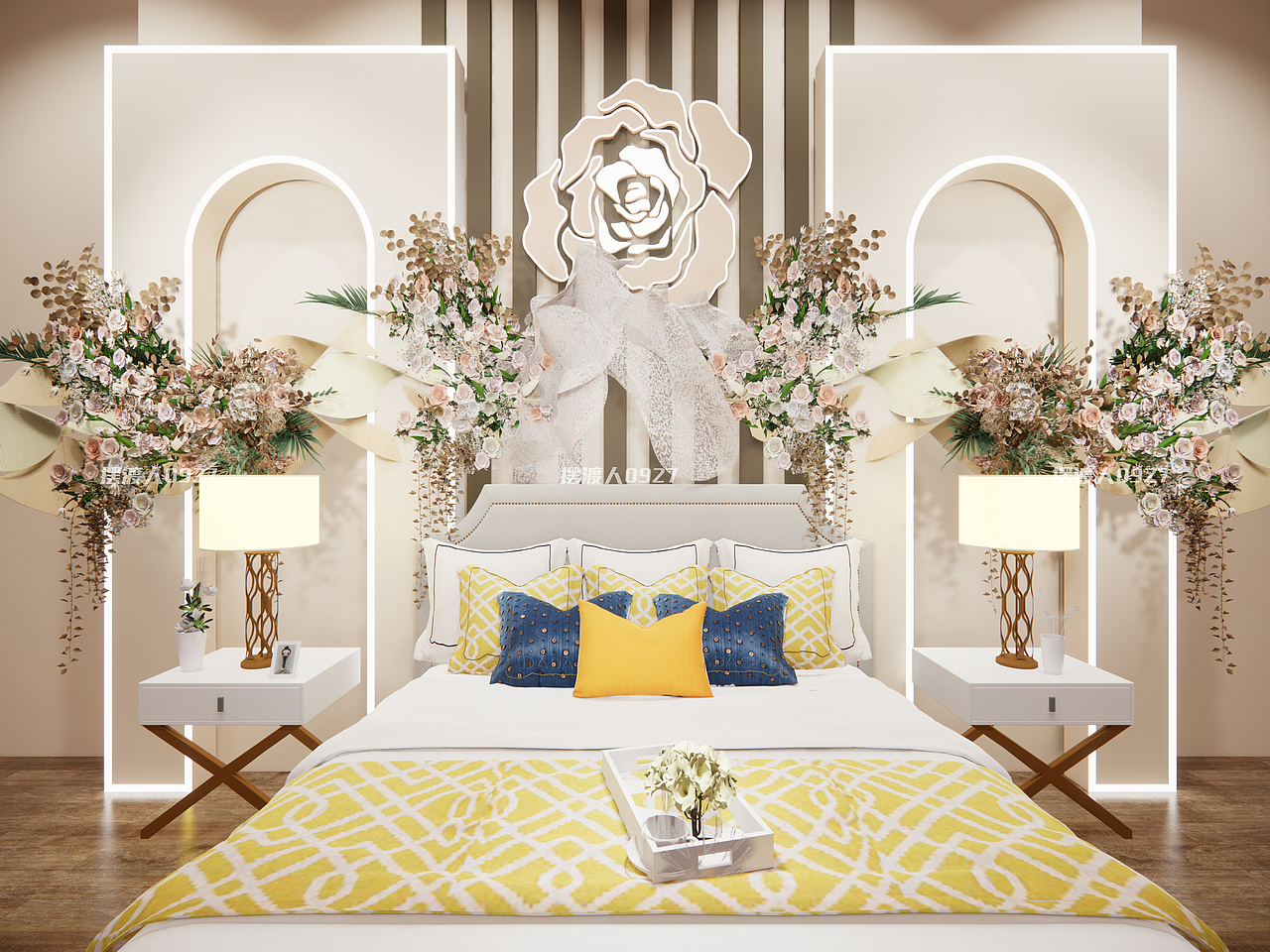 婚纱影楼婚房影棚拍摄场景设计