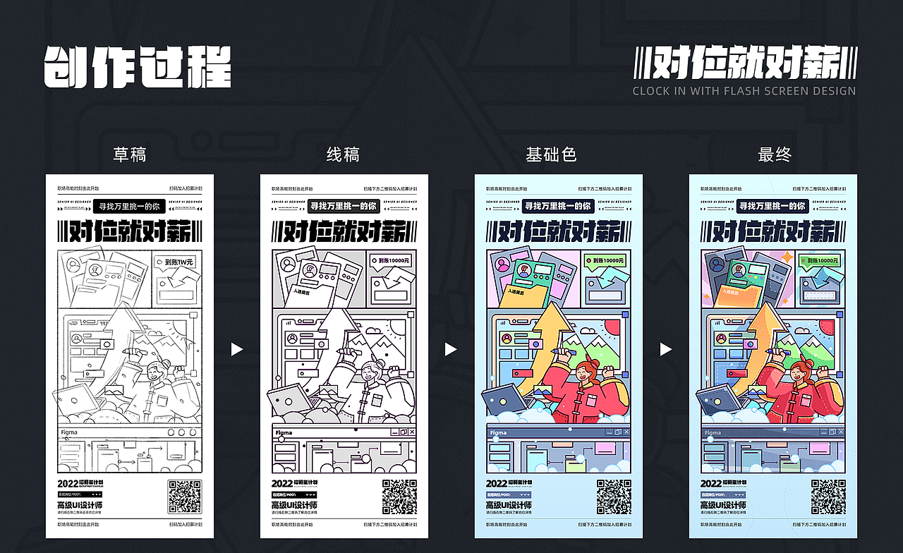 #绝活图师#对位就对薪-高级UI设计师（图ZMzE5MDk4OTAw） - 闪屏/壁纸 - 站酷设计师TUNE_天宇原创素材 - 站酷ZCOOL