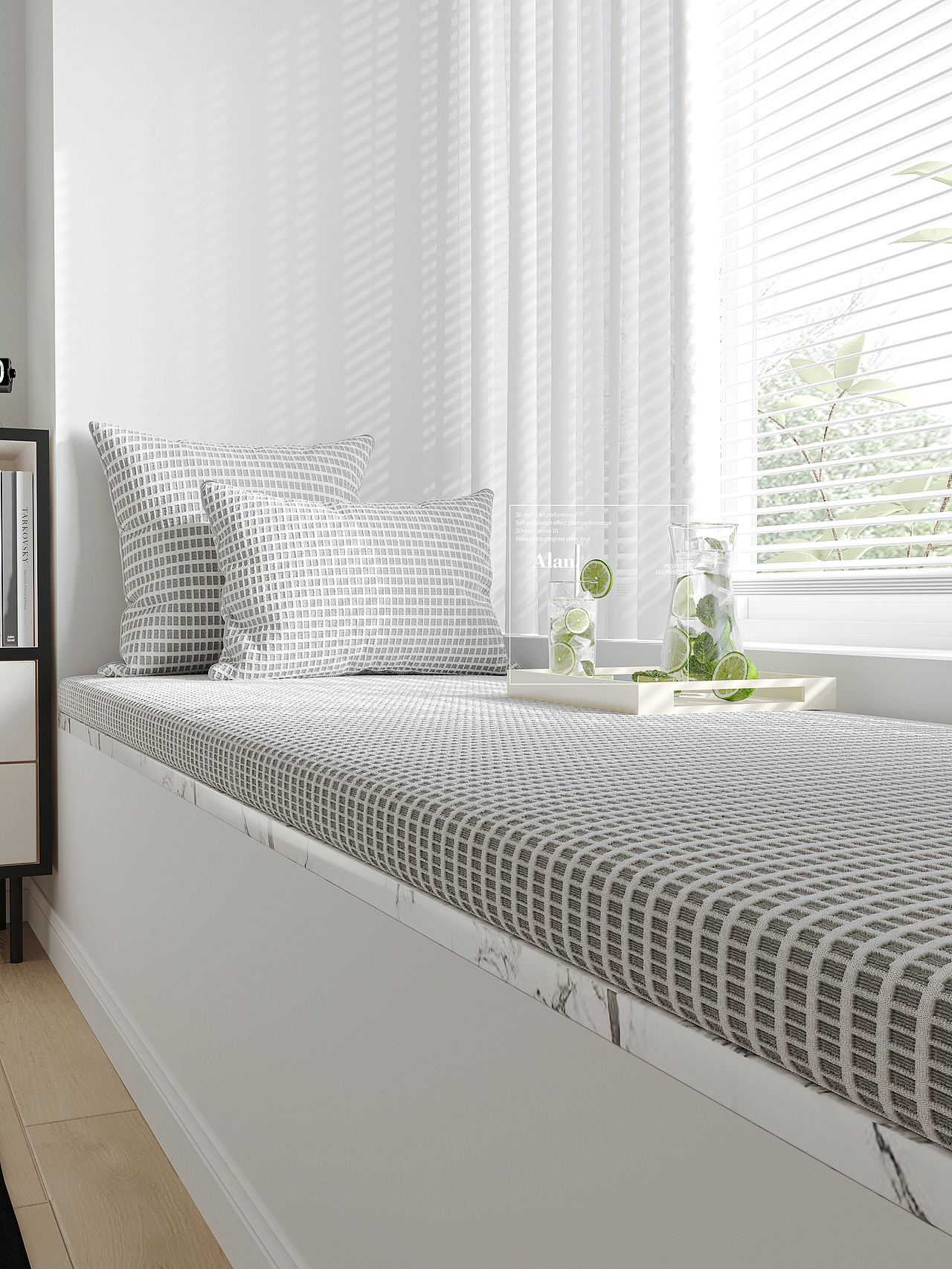 冰丝飘窗垫渲染（图ZMzcxMDQyNDk2） - 生活用品 - 站酷设计师Alannnnnnn原创素材 - 站酷ZCOOL