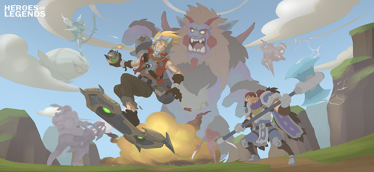 欧美卡通项目世界观概念（图ZMzAxNDMwNTQ0） - 游戏原画 - 站酷设计师云师兄1983原创素材 - 站酷ZCOOL