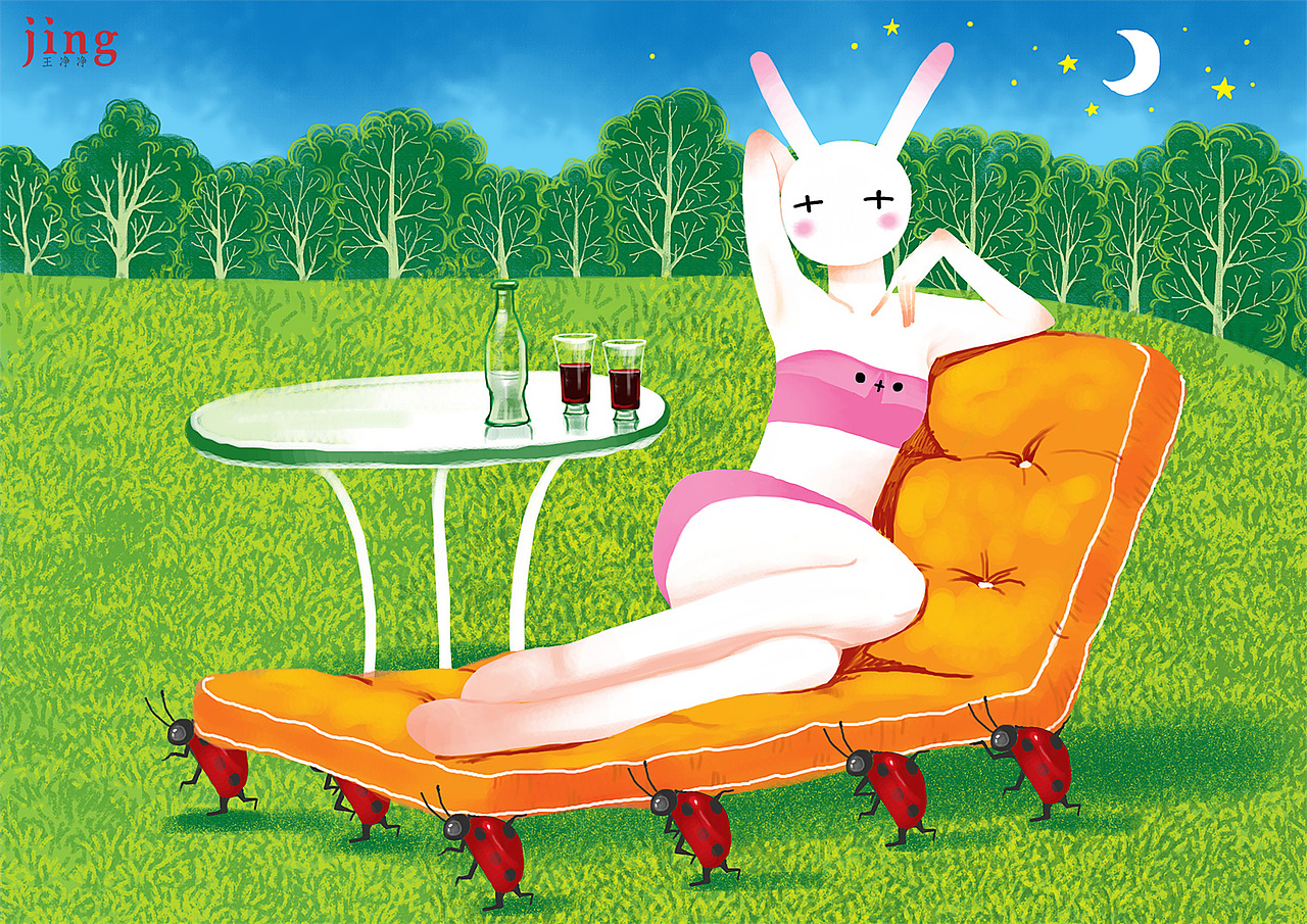 兔年插画合集 60幅艾玩兔横版壁纸插画（图ZMzEzNDI0MzYw） - 儿童插画 - 站酷设计师画儿晴天原创素材 - 站酷ZCOOL